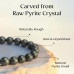 Raw Pyrite Bracelet | Certificate of Authenticity | Attracts Money and Boost Confidence | Astrology Bracelet for Men and Women | Beautifully Crafted with Healing Crystals