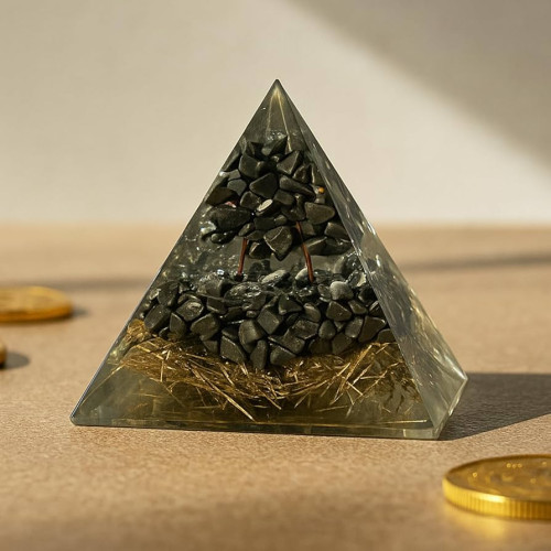 Pyrite Money Magnet Pyramid | Pyrite Stone Infused Vastu Pyramid for Wealth & Abundance | Vastu Items for Home & Office | Attracts Prosperity, Success & Positive Energy Pyrite Money Magnet Pyramid | Pyrite Stone Infused Vastu Pyramid for Wealth & Abundance | Vastu Items for Home & Office | Attracts Prosperity, Success & Positive Energy